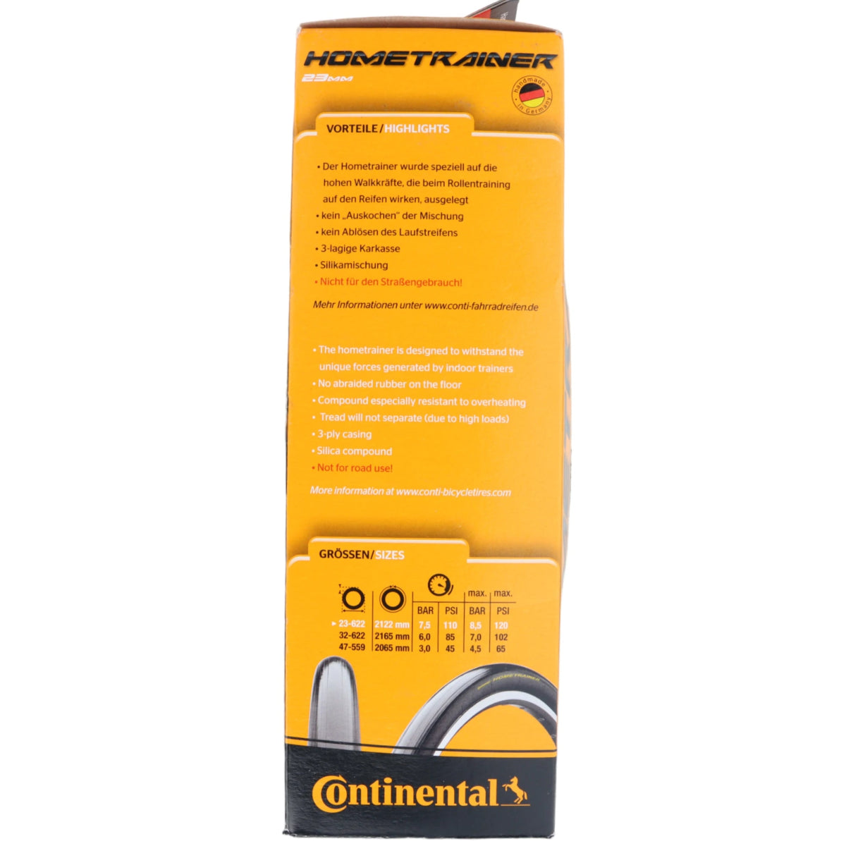 Continental Hometrainer Faltreifen 28 Zoll 23 mm (23-622) - RAAAD.de