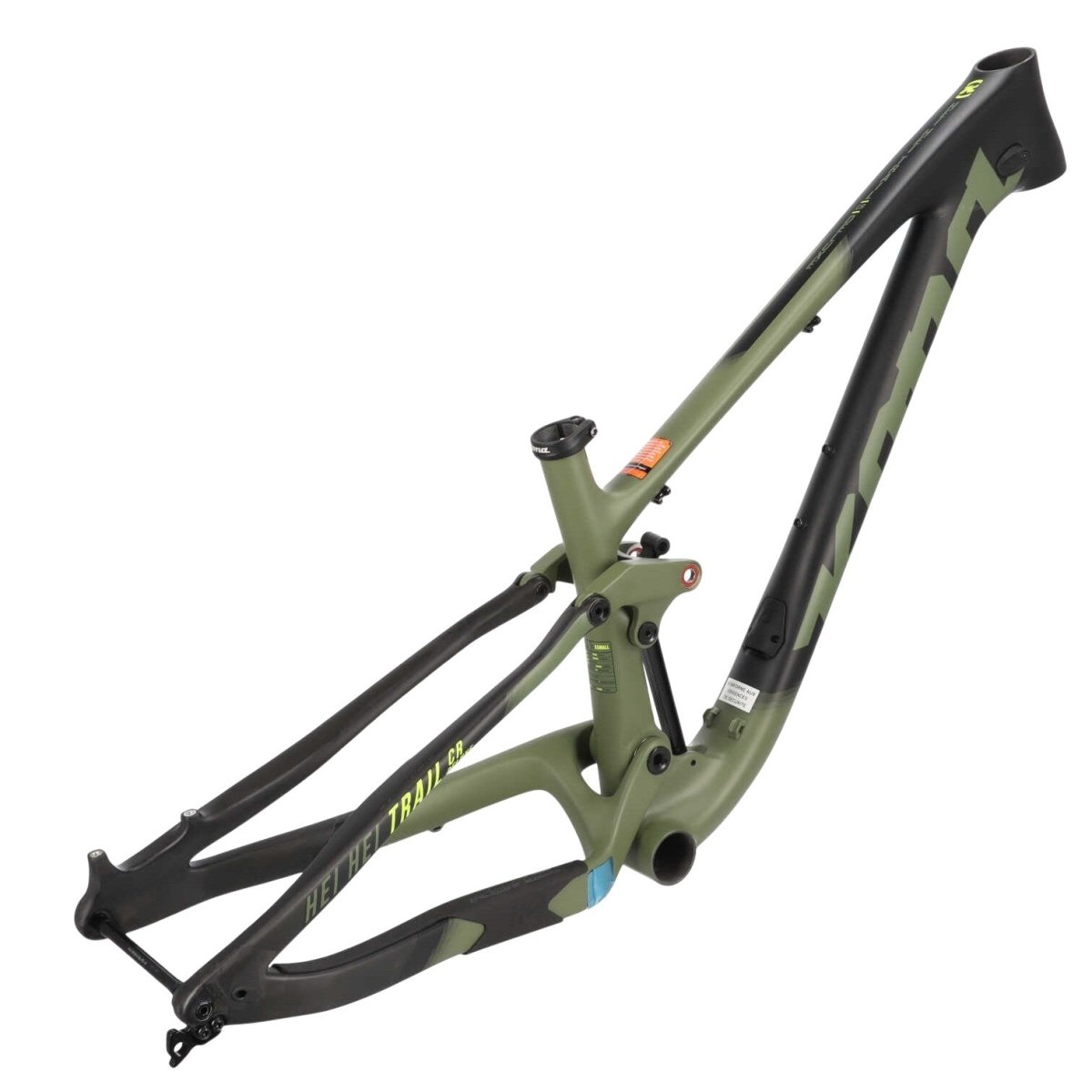 Kona Hei Hei Trail CR Carbon Rahmen 27,5" | MTB Trail Fully 140 mm | Olive | Modell 2018 | Größe XS - RAAAD.de