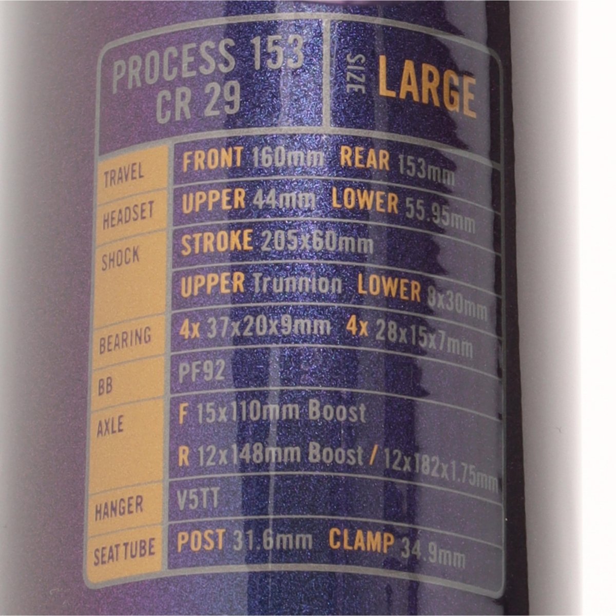 Kona Process 153 CR 29" | Carbon Enduro Rahmenset | RockShox Super Deluxe Ultimate | Lila - RAAAD.de