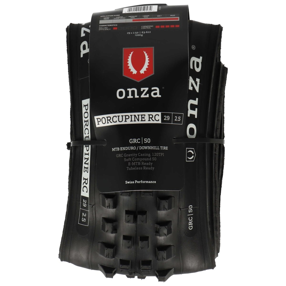 Onza Porcupine RC 29x2,50" GRC 120TPI Soft Compound 50 Tubless Ready Faltreifen Schwarz - RAAAD.de