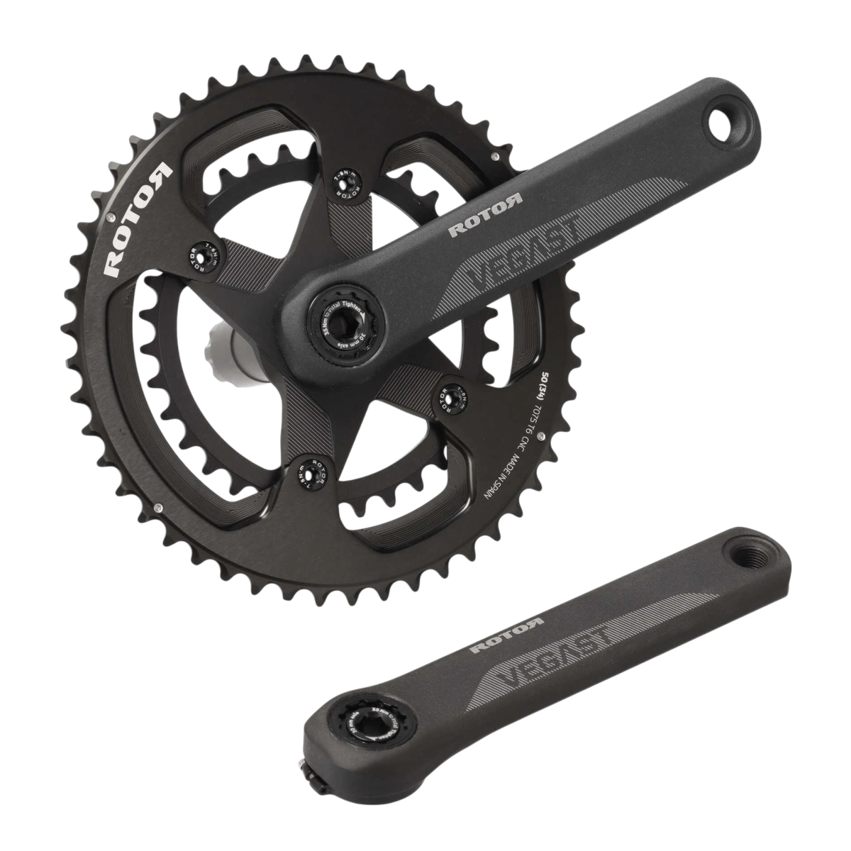 ROTOR Vegast Kurbel 172,mm 34/50 Zähne (2x10 - /11 - /12 - fach) - RAAAD.de