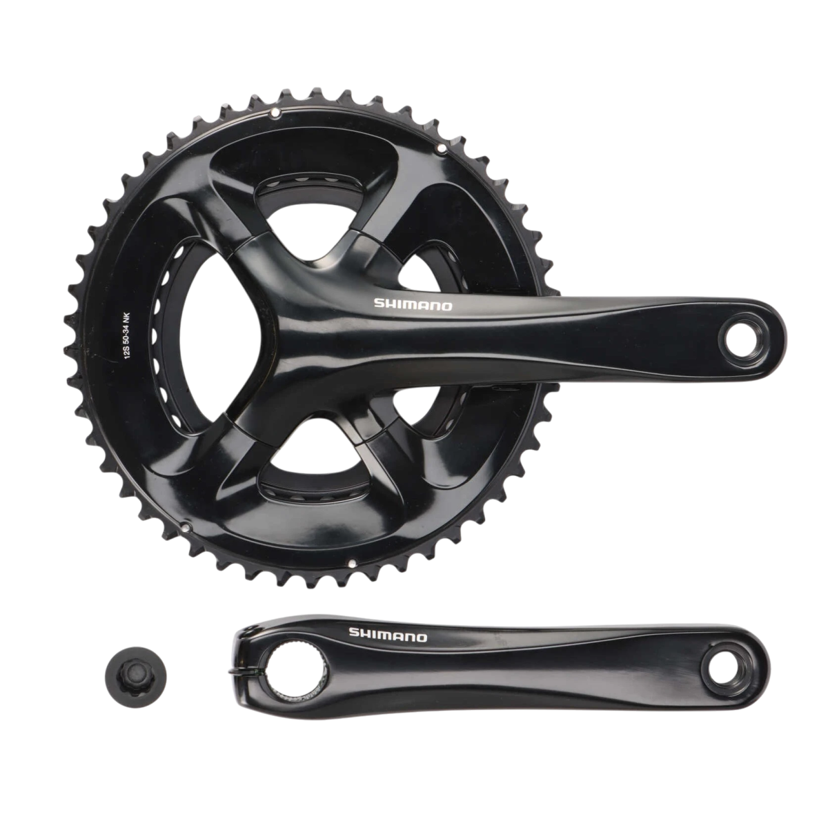 rennrad kurbel 2 fach Shimano FC-RS520 Kurbel 172.5 mm Kettenblätter 34/50T (2x12-fach) – RAAAD.de