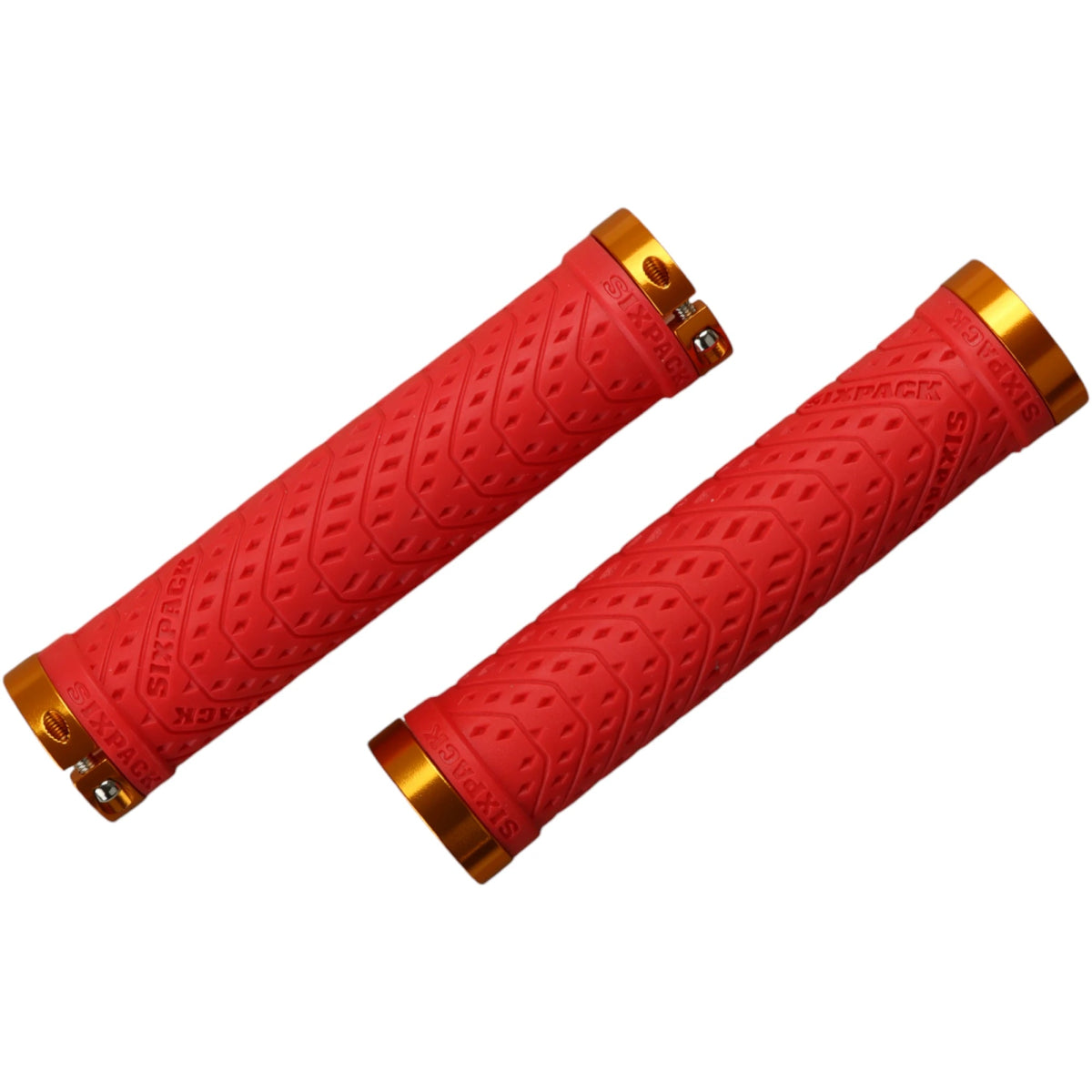 sixpack fahrradtasche Sixpack Griffe K-Trix Mountainbike Paar Rot Gold Lock-On – RAAAD.de