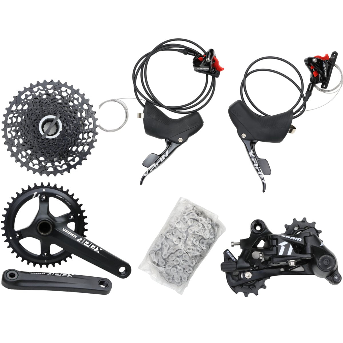 SRAM Apex Groupset GXP Gravel Disc 170 mm 40T (1x11-speed) – RAAAD.de