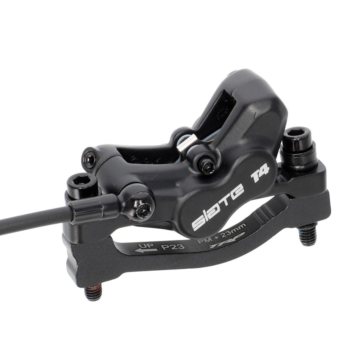 TRP Slate T4 HD - M806 Scheibenbremsen - Set | vorne & hinten | 4 - Kolben | Postmount | schwarz | inkl. Bremsbeläge - RAAAD.de