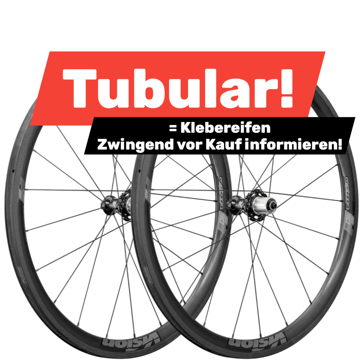 rennrad klebereifen Vision Metron 40 SL Carbon Laufradsatz 28" | Felgenbremsen