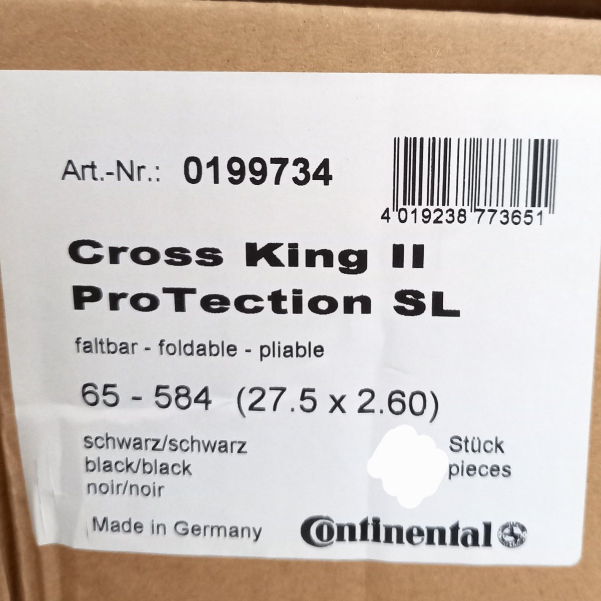 Continental Cross King II Faltreifen 27,5x2.60 Zoll ProTection SL Tubeless - RAAAD.de