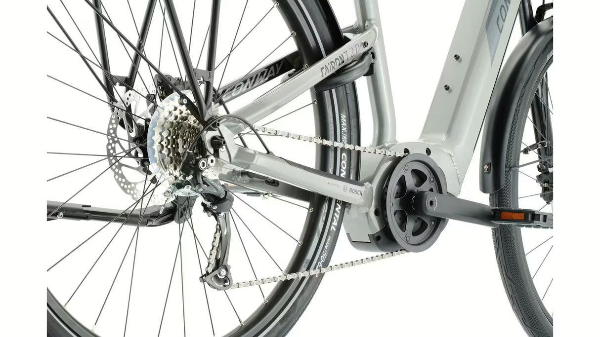Conway Cairon T 2.0 Diamant 625 Wh | E-Bike Trekking Herren | Bosch Performance Gen.3 | Grau
