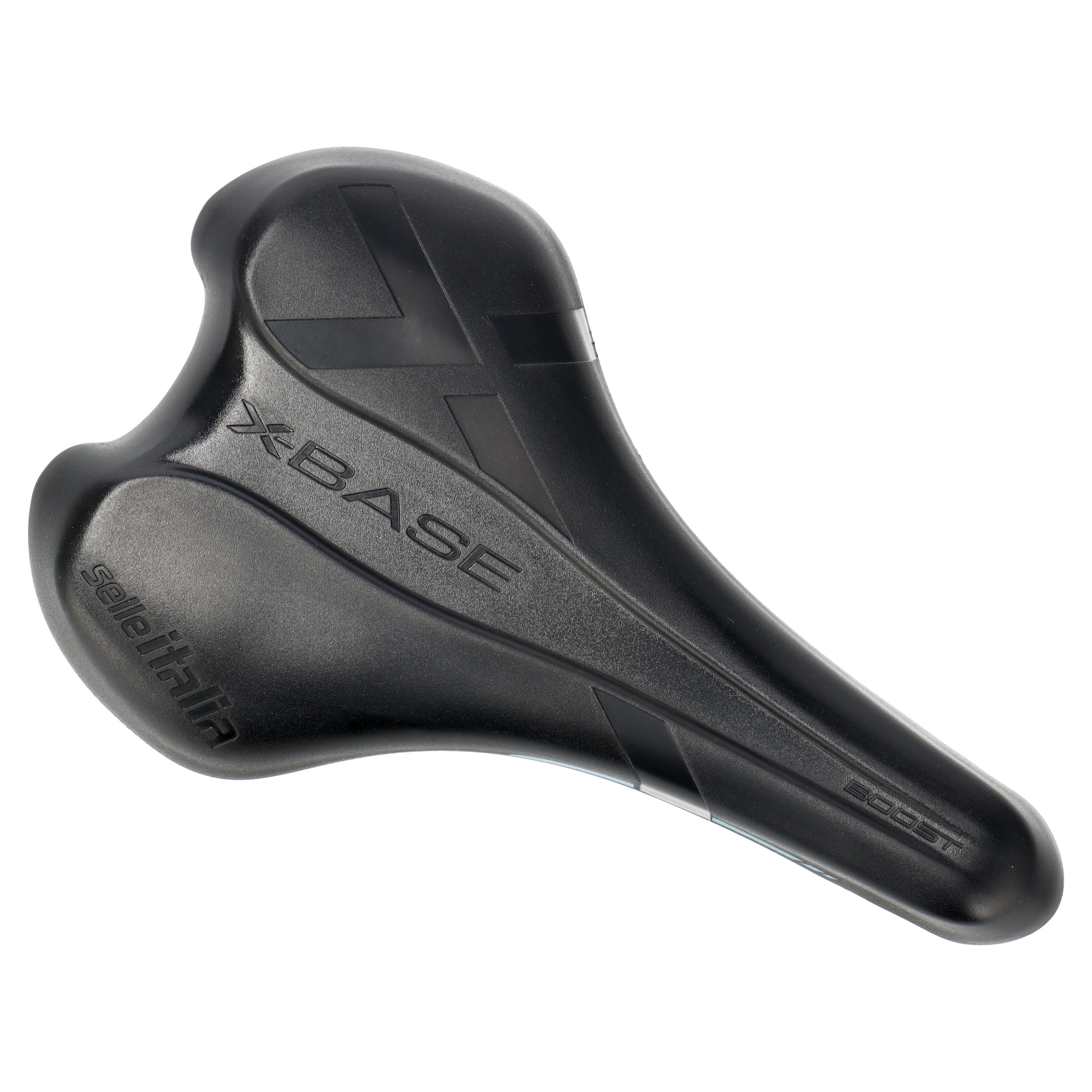 Selle Italia X-Base Boost Sattel | 150 x 245 mm | Stahlstreben | Mattschwarz Türkis | Rennrad / Gravel / MTB