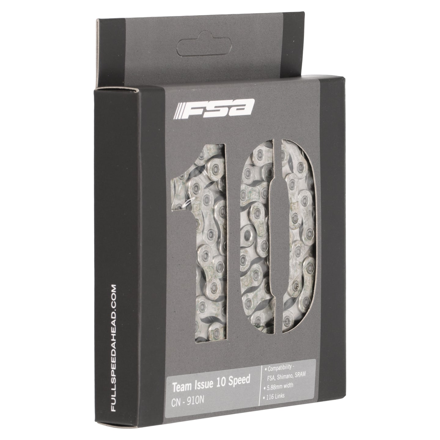FSA Team Issue CN-910N Fahrradkette | 10-fach | 116 Glieder | Shimano / SRAM / FSA | Road & MTB