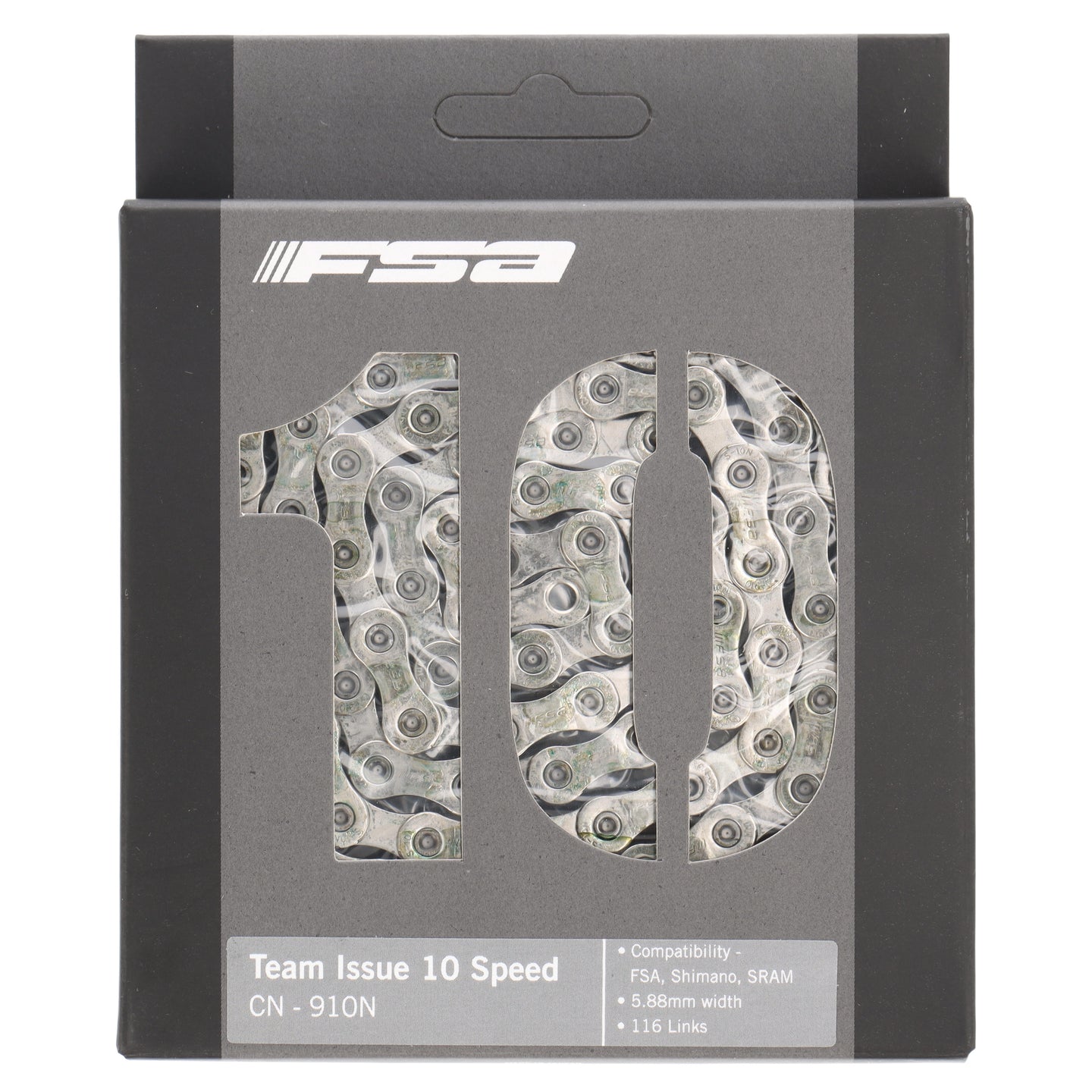FSA Team Issue CN-910N Fahrradkette | 10-fach | 116 Glieder | Shimano / SRAM / FSA | Road & MTB