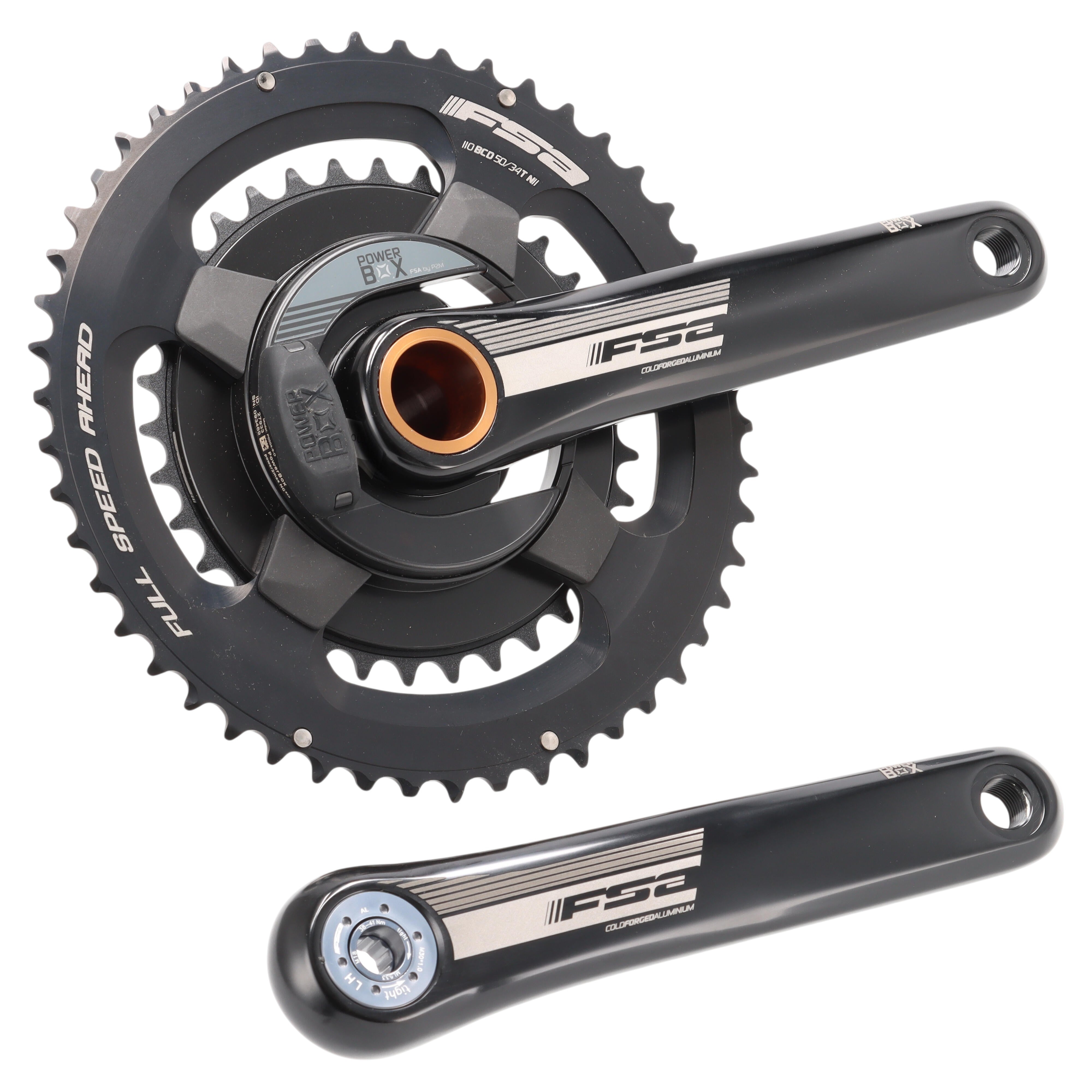 FSA PowerBox Powermeter Kurbel 172,5 mm | 50/34 Zähne | BB386EVO | 110 BCD | 11-fach