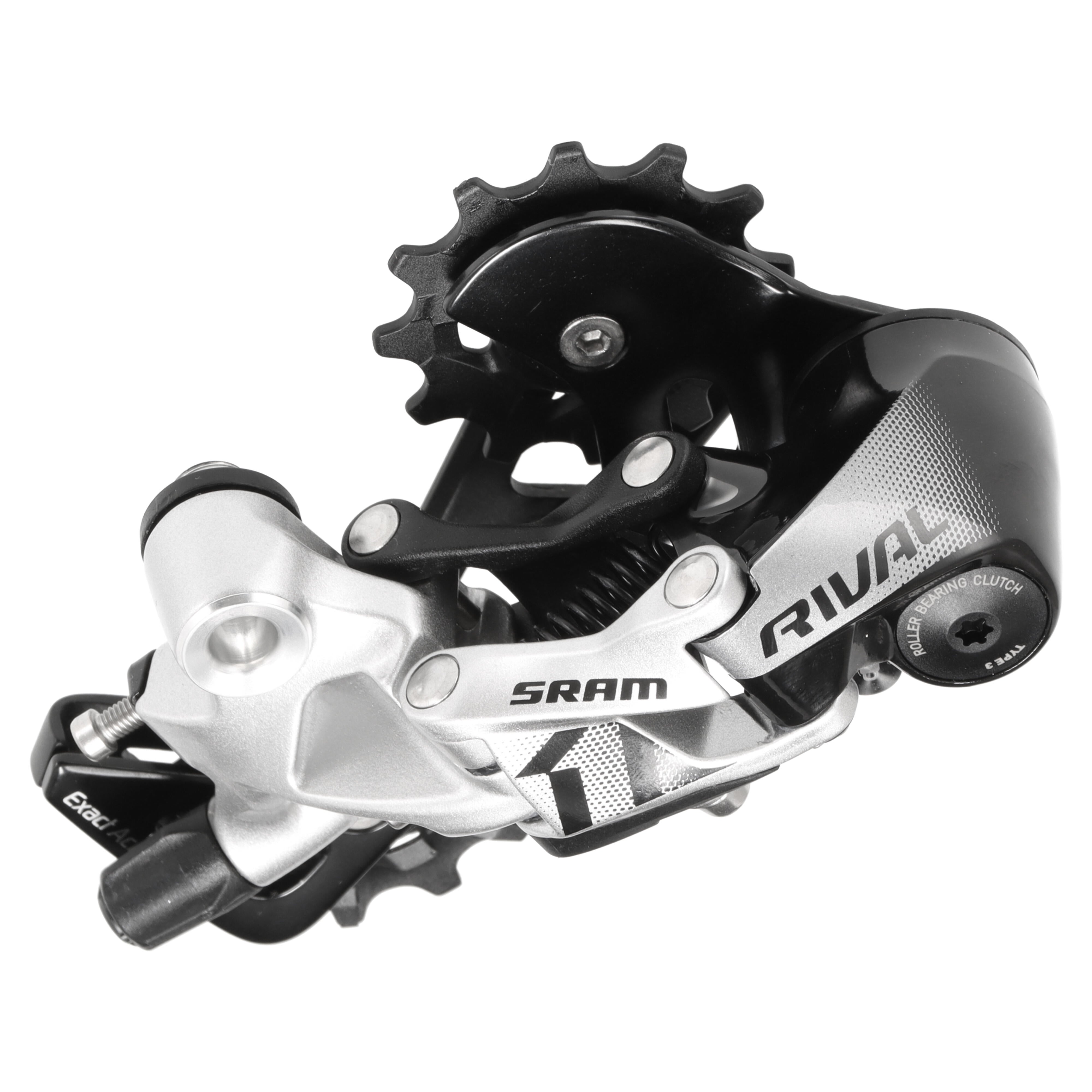 SRAM Rival 1 Schaltwerk | 11-fach | langer Käfig | Type 3.0 | 11-32 bis 10-42 | Schwarz/Silber