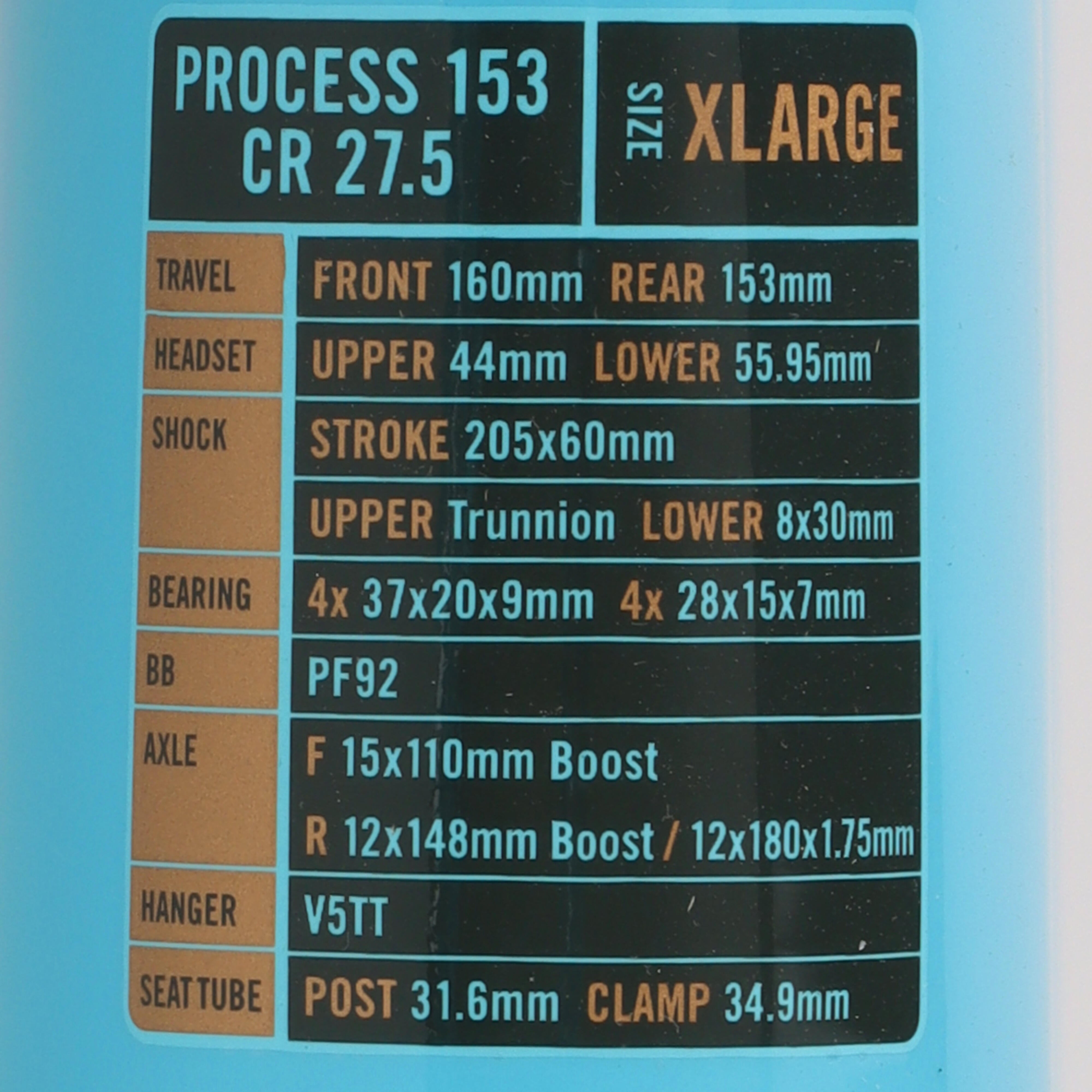 Kona Process 153 CR/DL Rahmen 27.5" | Modell 2018 | Carbon