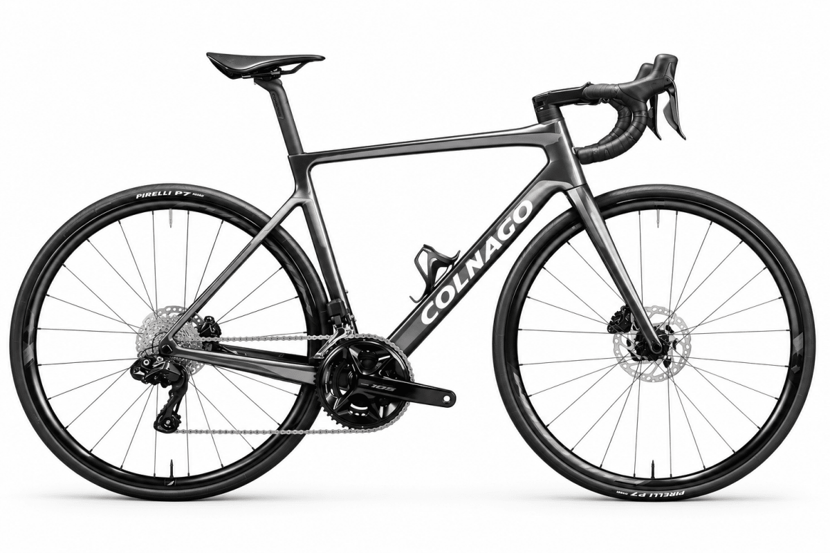 Colnago V4 Carbon Rennrad | Shimano 105 Di2 2x12-fach | Fulcrum Racing 600 | Grau - RAAAD.de