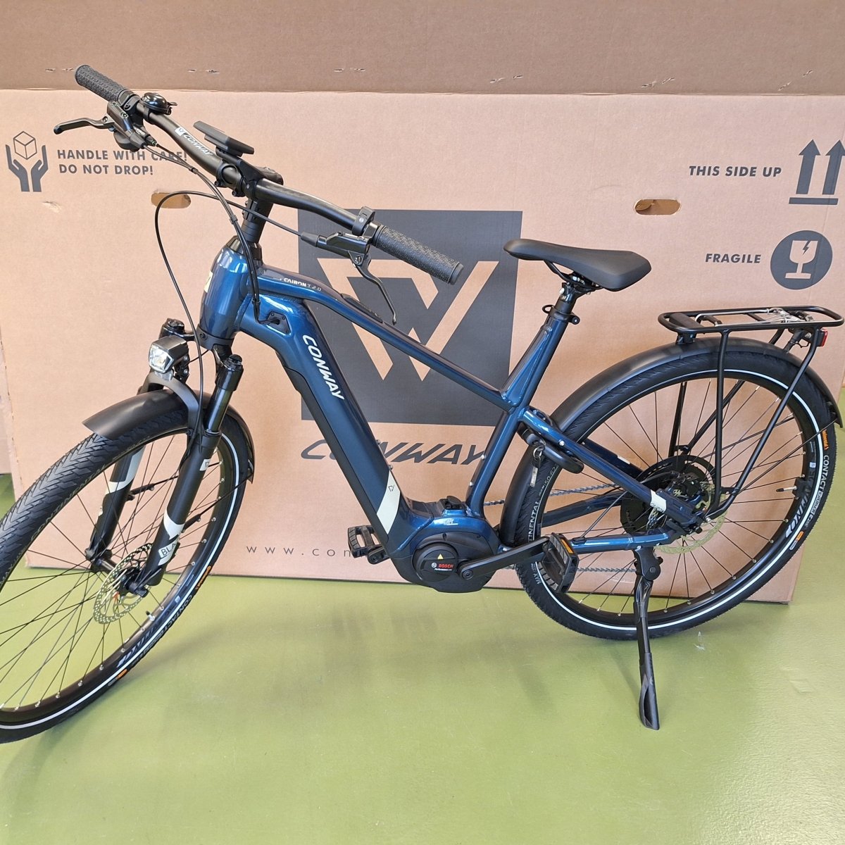 Conway Cairon T2.0 625 Wh Diamant | Elektro - Trekkingrad E - Bike | 9 - Gang | 250 W Bosch Motor | Blau (Modell 2023) - RAAAD.de