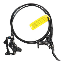 Formula Cura 4 Scheibenbremse | 4-Kolben | beidseitig | Matchmaker rechts | schwarz glänzend | inkl. Beläge und IS Adapter | Leitung 2000 mm