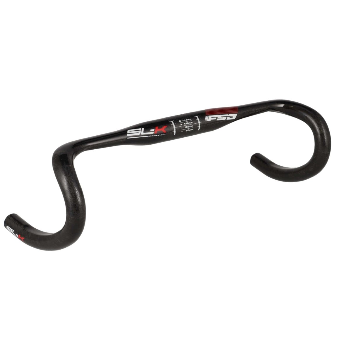 FSA SL - K Carbon Rennradlenker | 31,8 mm Klemmung | 440 mm Breite | schwarz/rot | Compact (B - Ware) - RAAAD.de