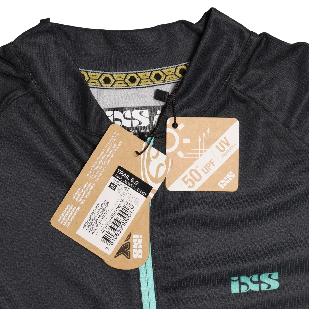 IXS Trikot / Bikeshirt Trail 6.2 Trail Women Jersey Türkis kurzarm Frauen Größe 36 - RAAAD.de