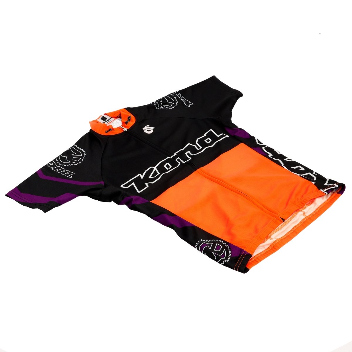 kinderfahrrad trikot Kona Grassroots XC | Fahrrad Trikot kurzarm Men | schwarz-orange