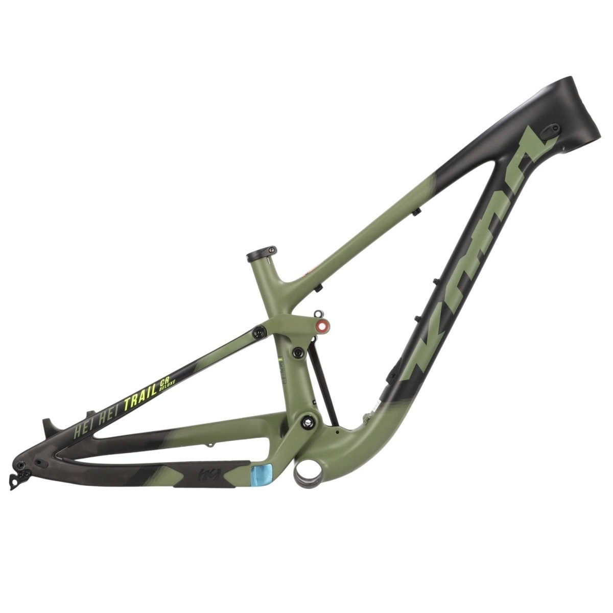 Kona Hei Hei Trail CR Carbon Rahmen 27,5" | MTB Trail Fully 140 mm | Olive | Modell 2018 | Größe XS - RAAAD.de