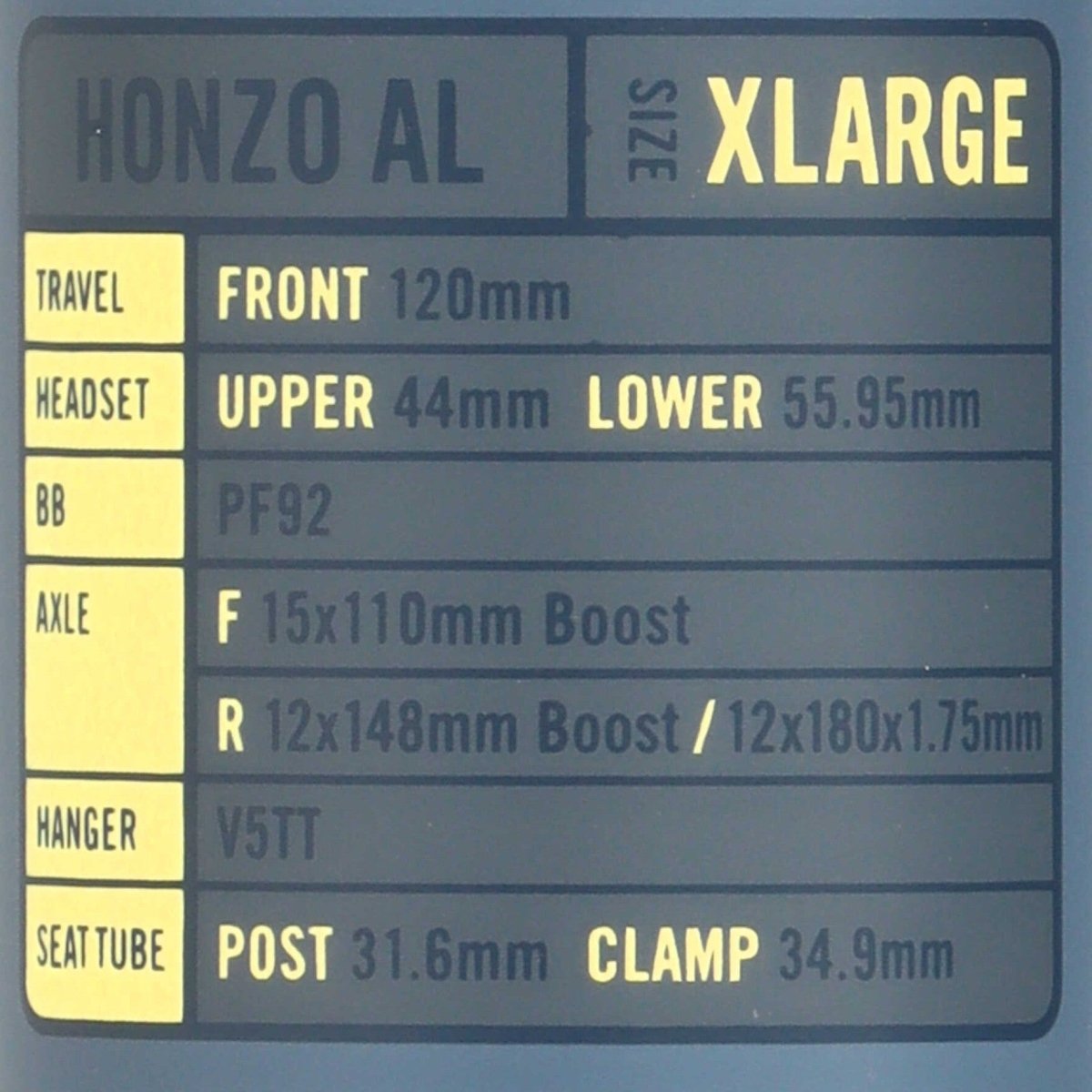 Kona Honzo AL Rahmen 27,5" | MTB Hardtail Trail 120 mm | Blau | Modell 2018 | Größe XL - RAAAD.de