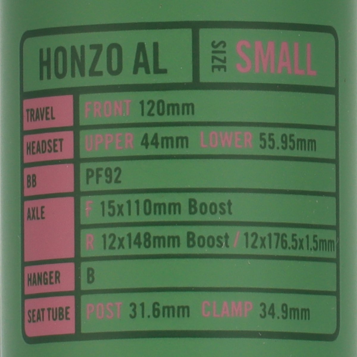 Kona Honzo Rahmen 2020 Alu Grün | Hardtail Rahmen | 29" Boost | Größe S - RAAAD.de