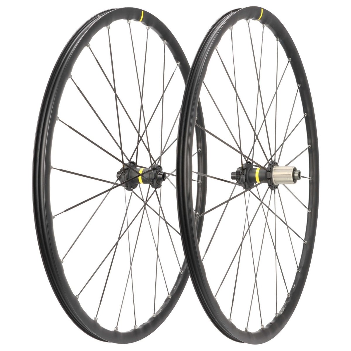 Mavic Ksyrium Elite UST Laufradsatz 28" | Steckachse 12x100 / 12x142 mm | Centerlock | Shimano HG | schwarz matt (B - Ware) - RAAAD.de