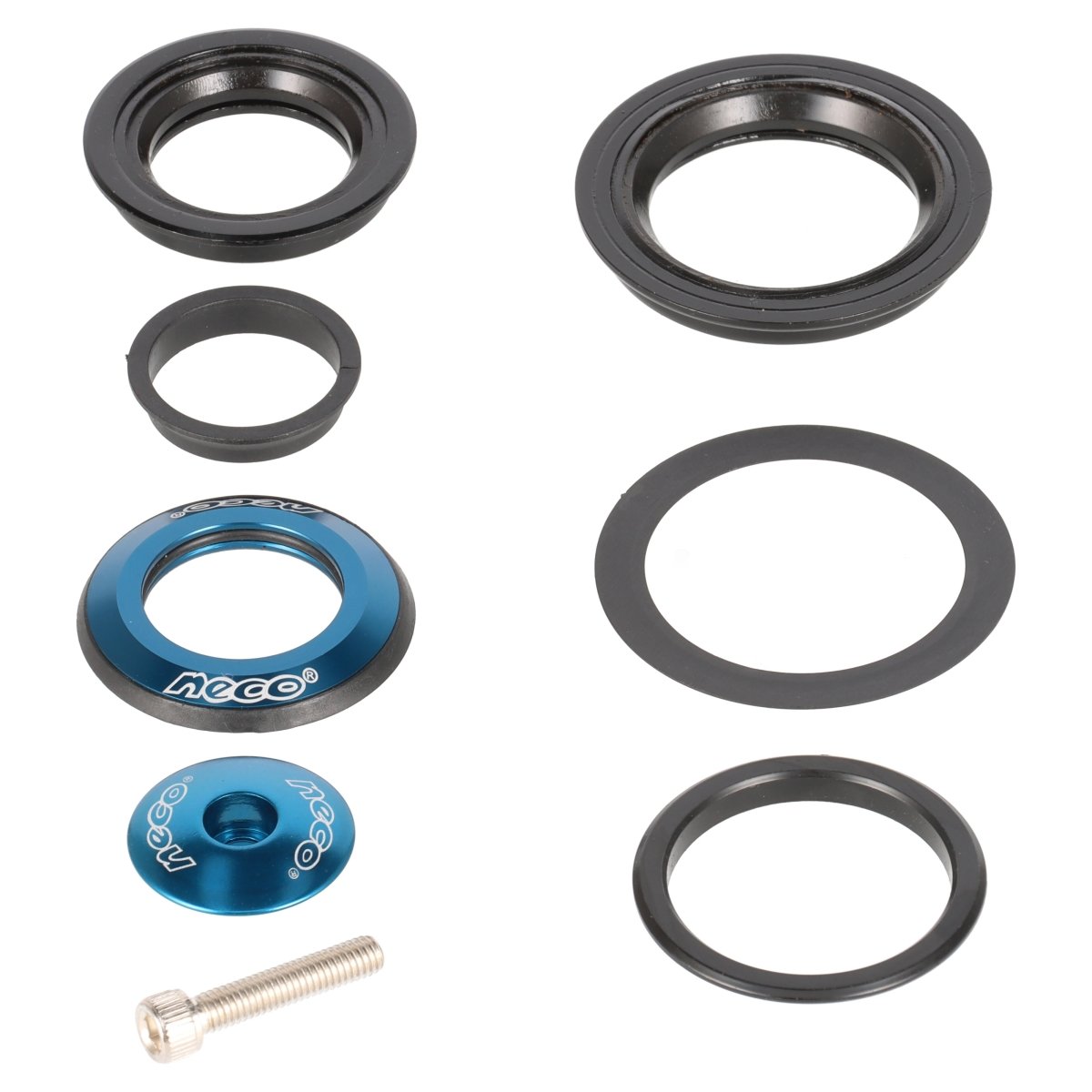 Neco Steuersatz H156C Tapered | 1 1/8" | ZS44/ZS55 | semi - integriert | Ahead | schwarz - RAAAD.de