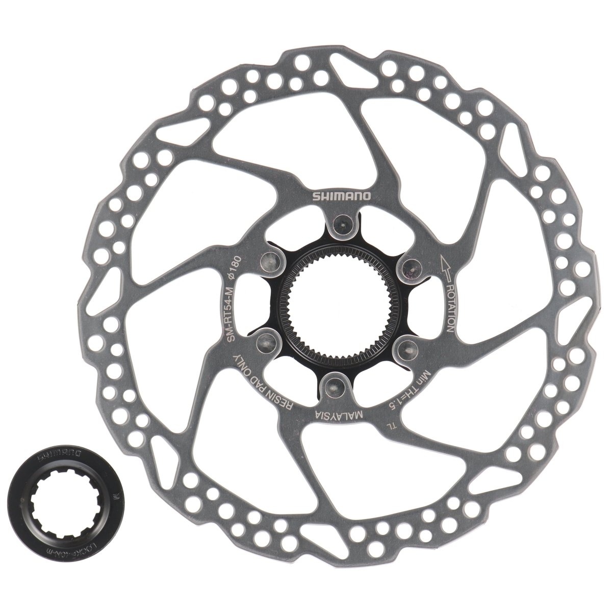 Shimano Deore SM-RT54 Bremsscheibe | 180 mm | Centerlock | Lockring innenverzahnt - RAAAD.de