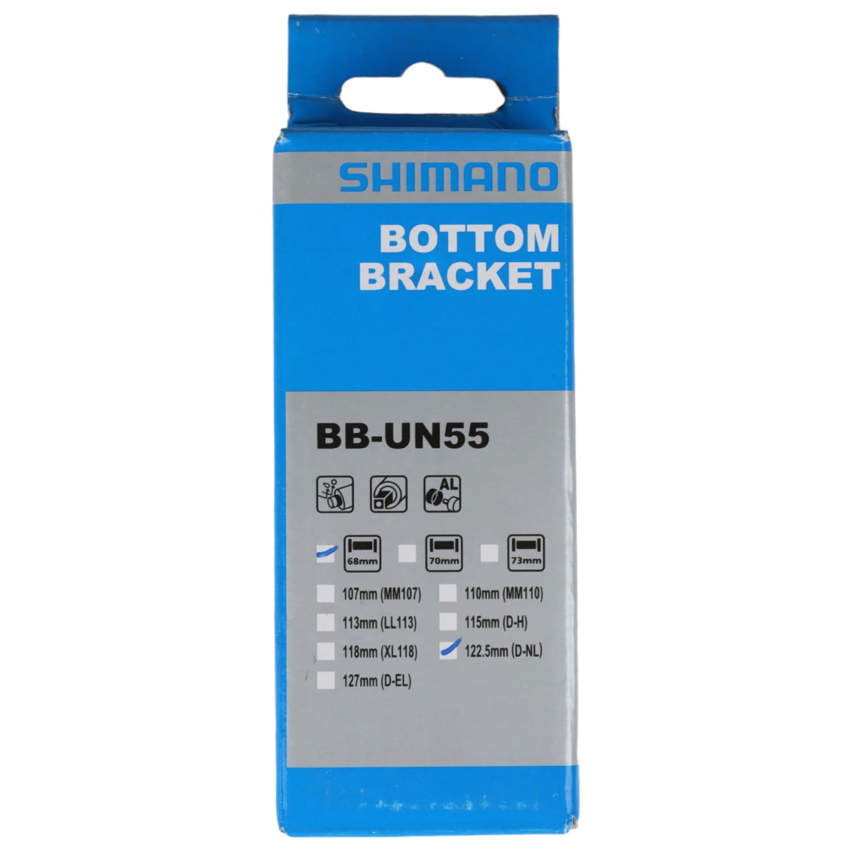 Shimano Vierkant Innenlager BB - UN55 Schalenbreite 68 mm Achslänge 122.5 mm - RAAAD.de