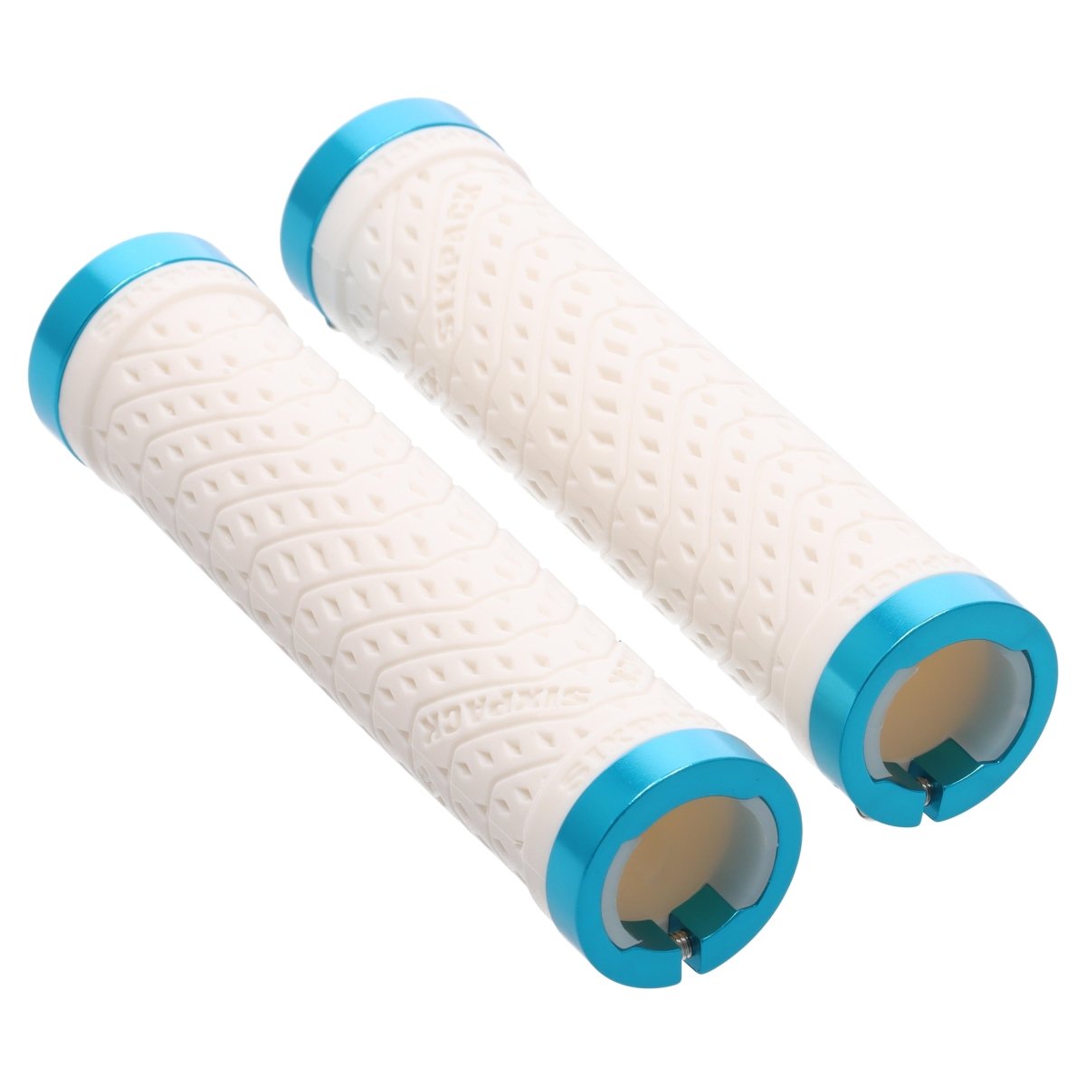 Sixpack K-Trix Lock-On Griffe | MTB | Weiß / Blau - RAAAD.de