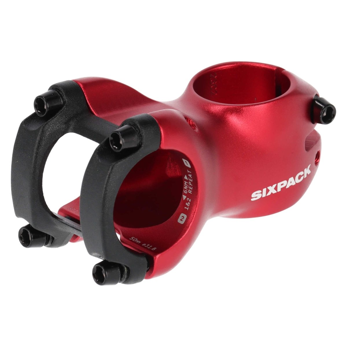Sixpack Menace MTB Vorbau 31.8 mm Länge 50 mm rot - RAAAD.de