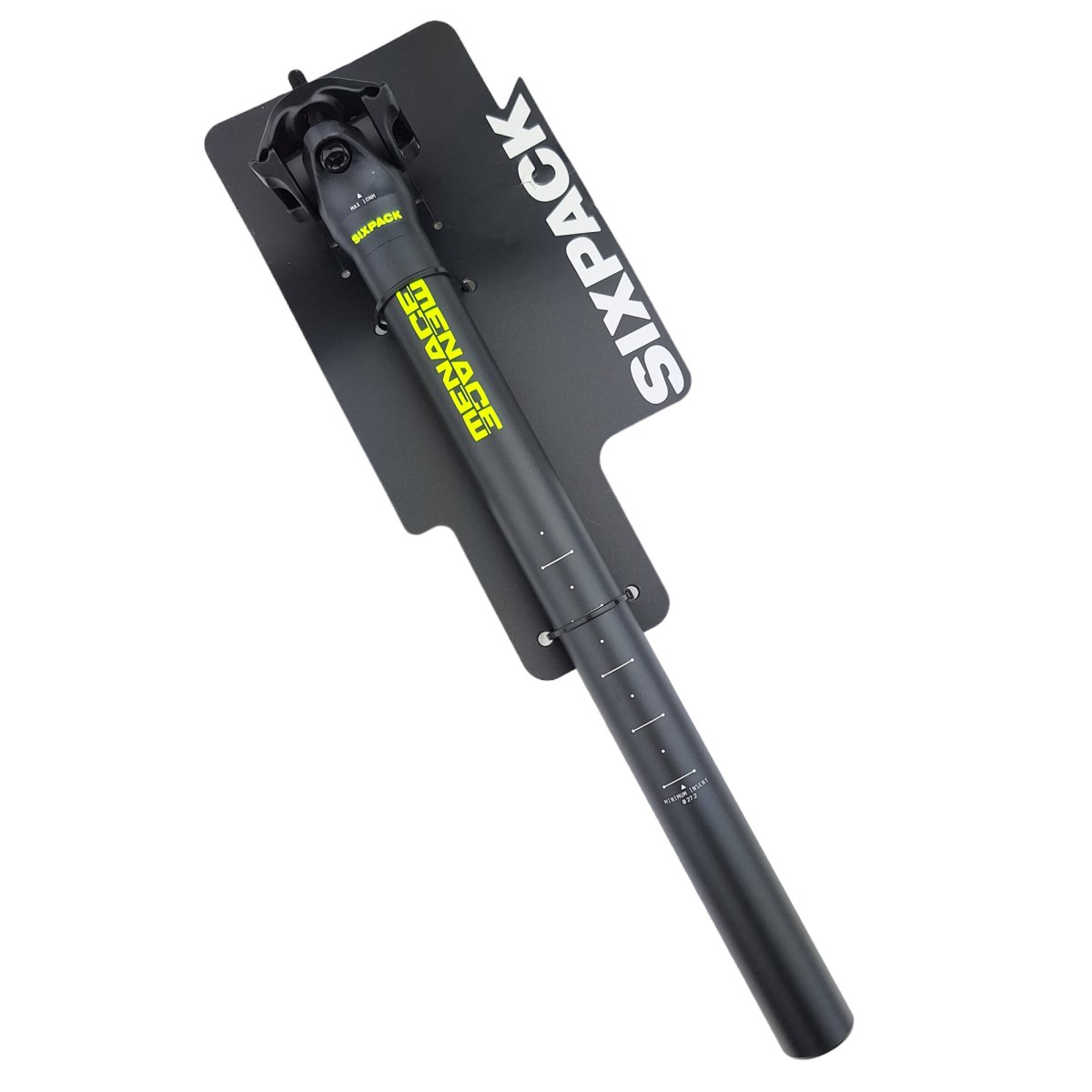 Sixpack Menace Sattelstütze 27.2x350 mm schwarz neongelb –
