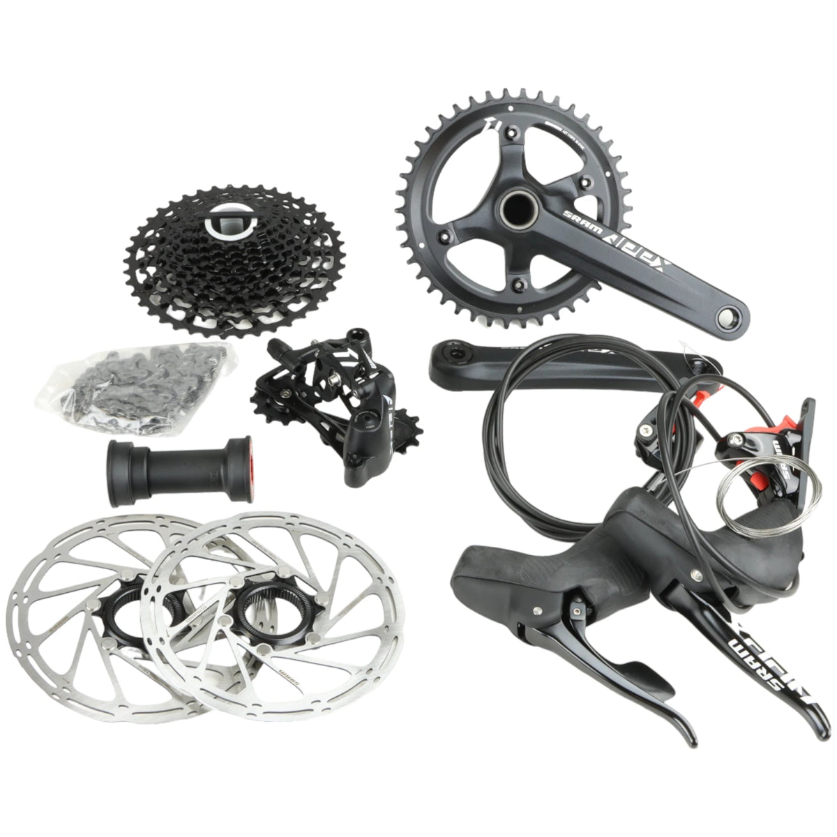 SRAM Apex 1x11 Komplettgruppe Gravel GXP Scheibenbremsen 172.5 mm 42T –