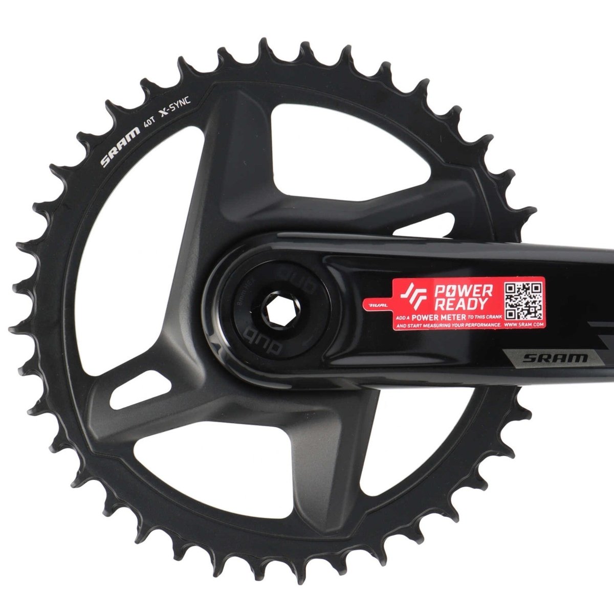 SRAM Rival Kurbel 1x12 - fach DUB Wide | 170 mm | Kettenblatt 40 Zähne | Rennrad / Gravel | schwarz - RAAAD.de