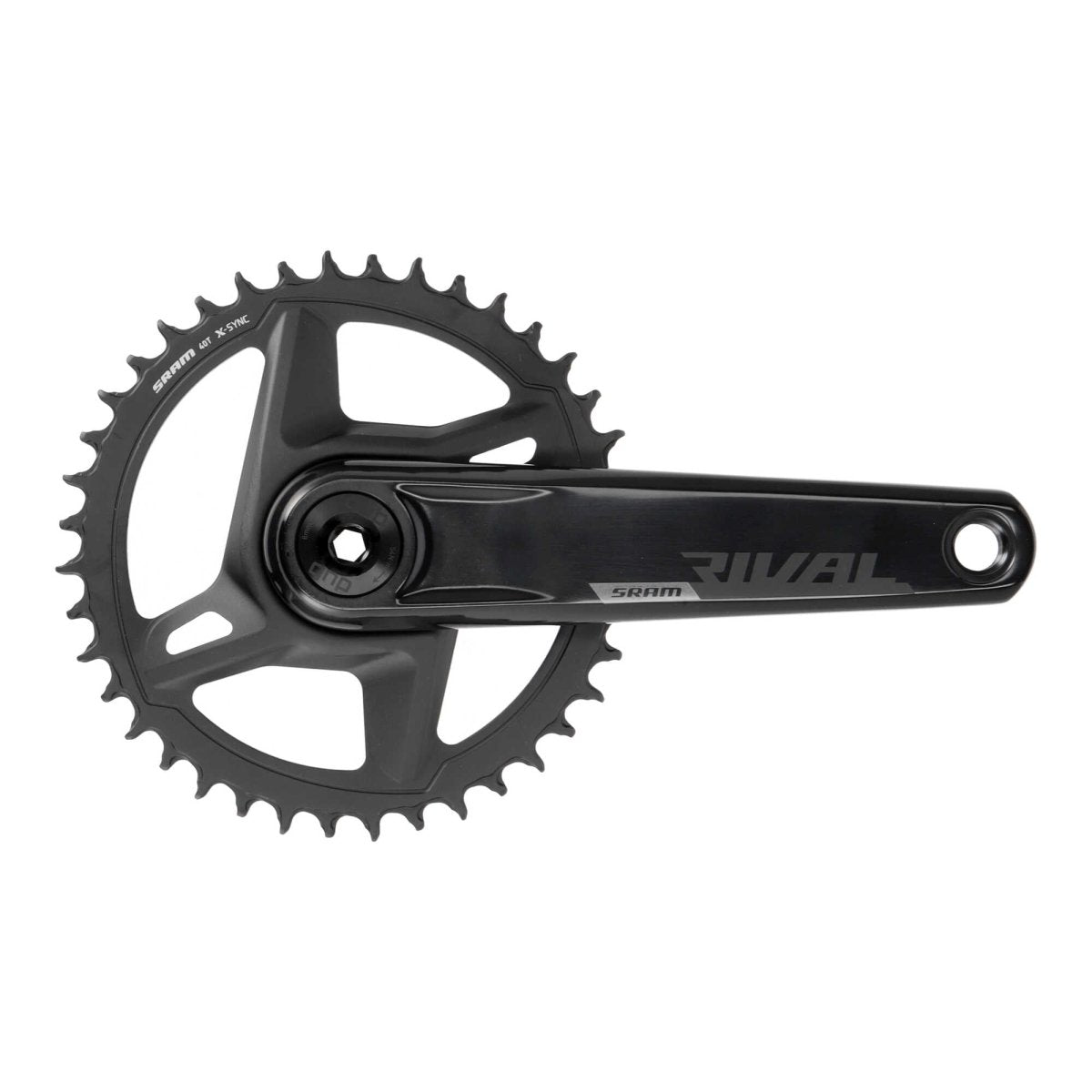 SRAM Rival Kurbel 1x12 - fach DUB Wide | 170 mm | Kettenblatt 40 Zähne | Rennrad / Gravel | schwarz - RAAAD.de
