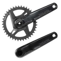 SRAM Rival Kurbel 1x12-fach DUB Wide | 175 mm | Kettenblatt 40 Zähne | Rennrad / Gravel | schwarz