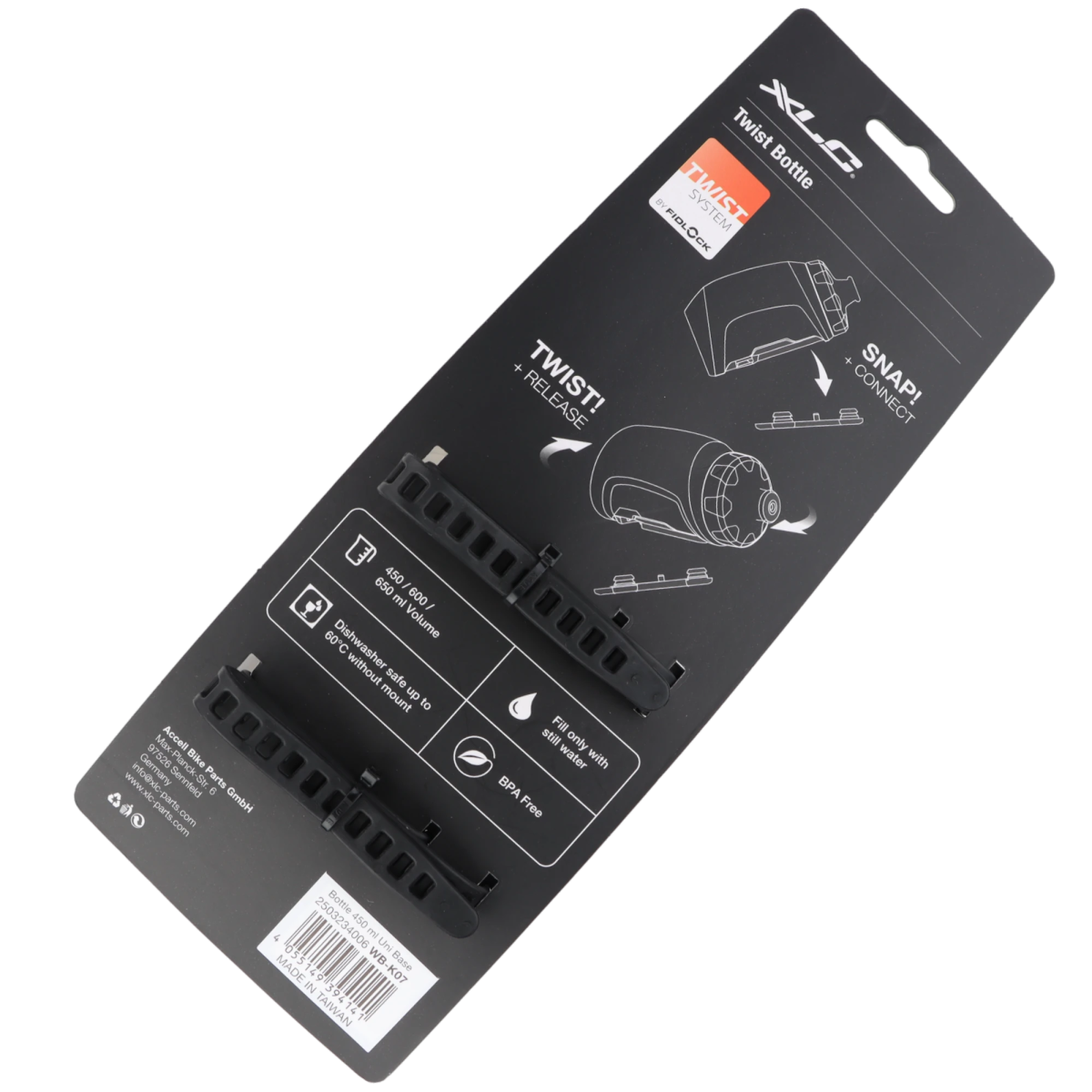 XLC Fidlock Trinkflasche 450 ml inkl. Flaschenhalter Befestigung - RAAAD.de