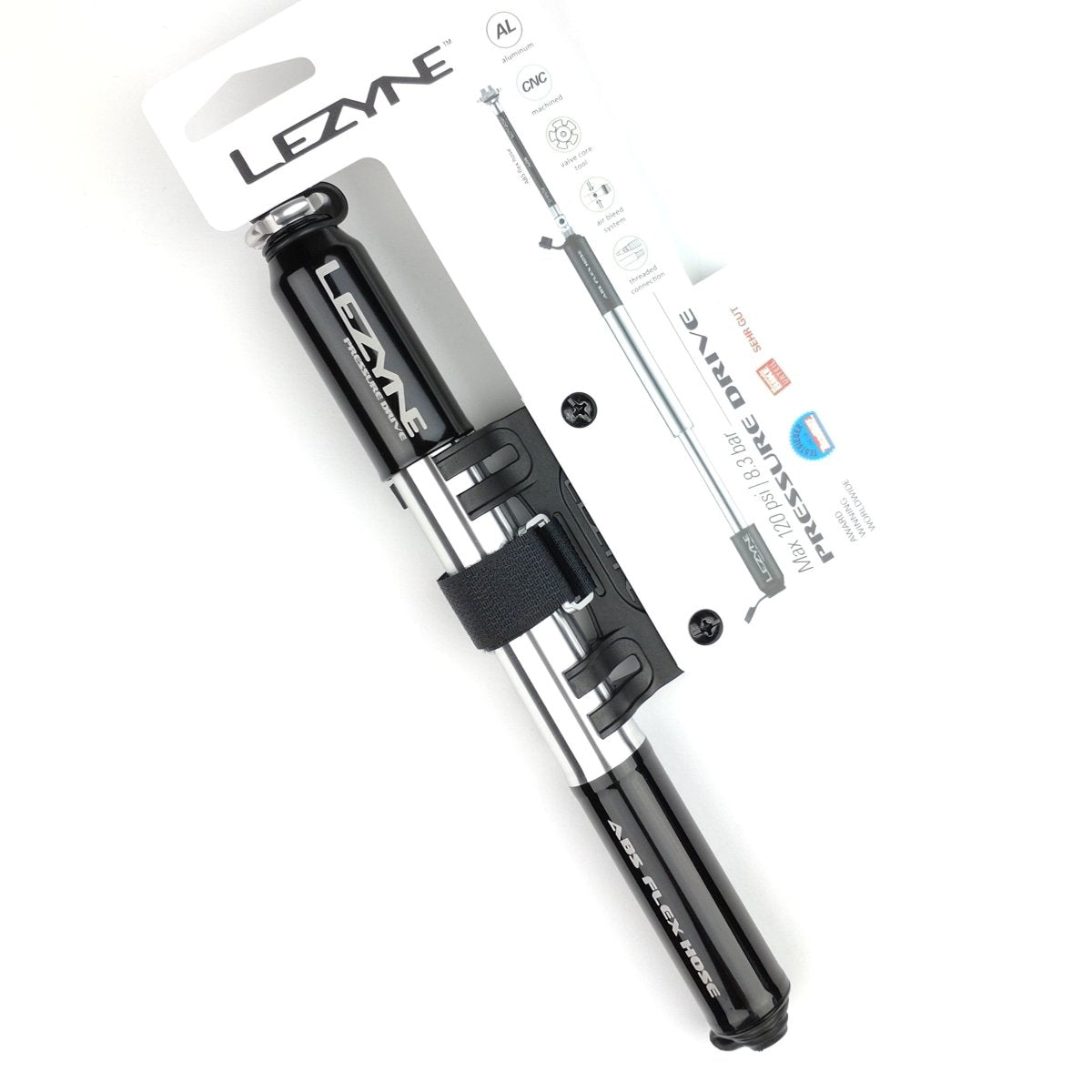 Lezyne Pressure Drive Minipumpe M schwarz - RAAAD.de