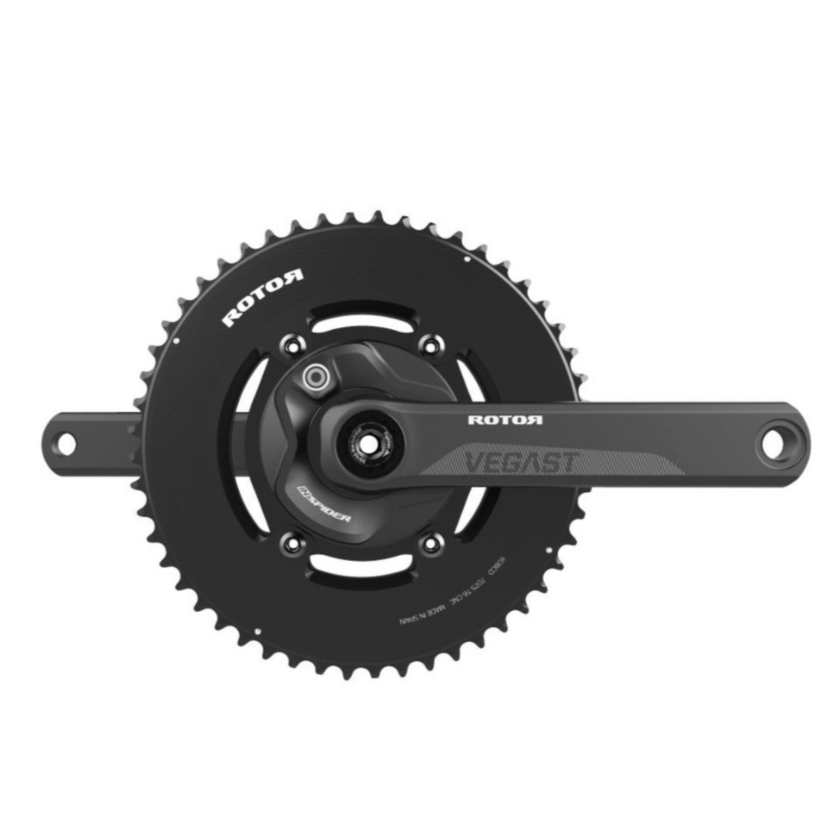 ROTOR INspider Vegast Aero Round Powermeter 170mm 50/34 Zähne - RAAAD.de