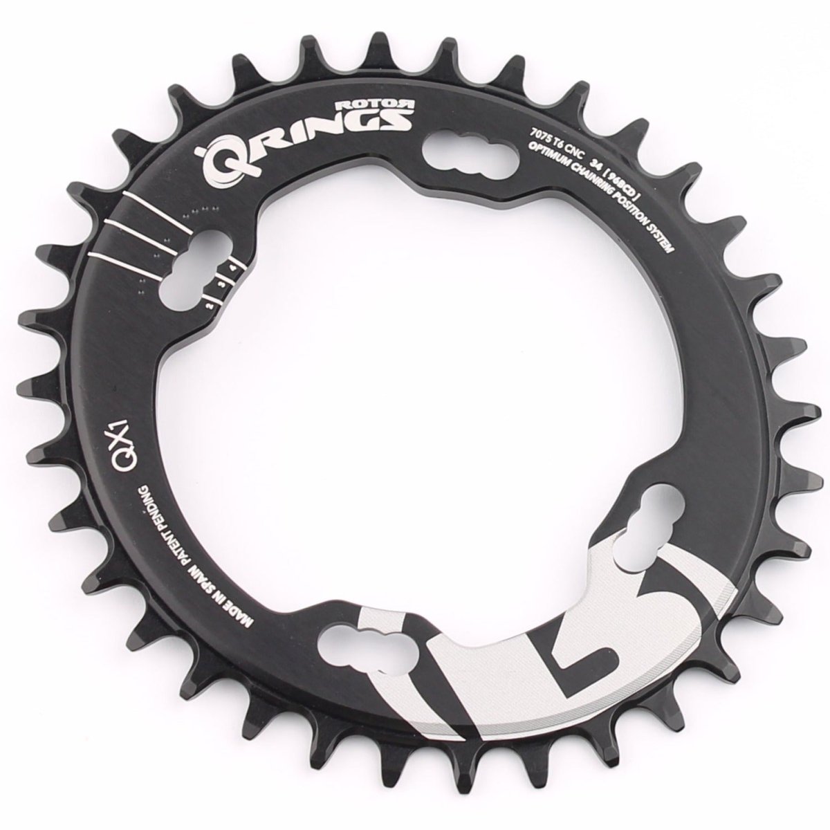 ROTOR Q-Rings QX1 Shimano XT 8000 Kettenblatt 34T, 4-Arm, BCD 96mm - RAAAD.de