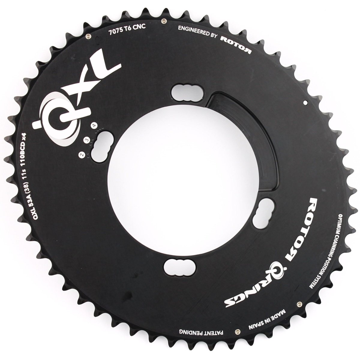 ROTOR Q - XL Aero 53T Kettenblatt, 4 - Arm, BCD 110mm - RAAAD.de