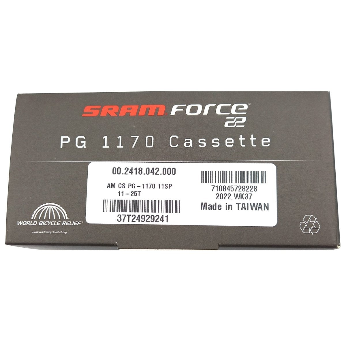 SRAM Force PG-1170 Kassette 11-fach | 11–25 Zähne | silber